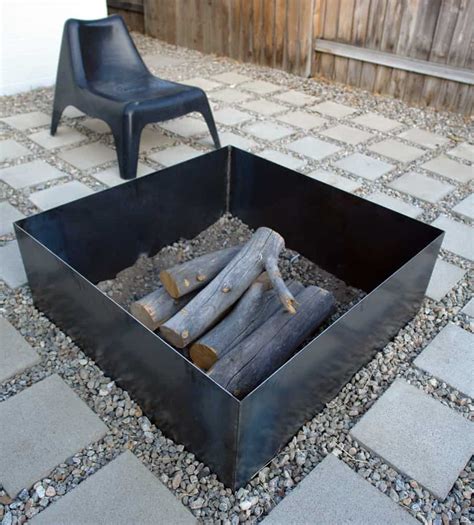 metal fire boxes to put into fire pits|square outdoor fire pits.